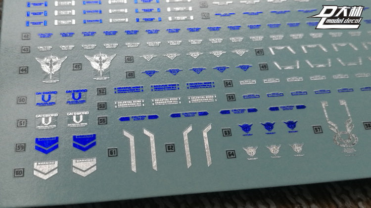 D.L Model Decal - GN05 - MG GN-00 Exia Common use 1/100 Electoplated / metallic