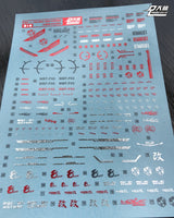 D.L Model Decal - S16 - MG MBF Red Frame 1/100