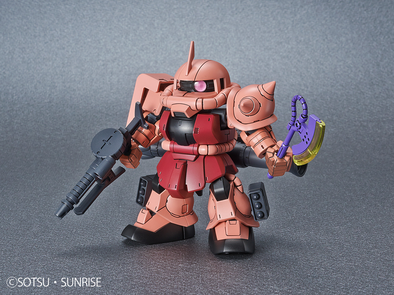 SD Gundam Cross Silhouette -MS-06S Zaku II Rød - gundam-store.dk