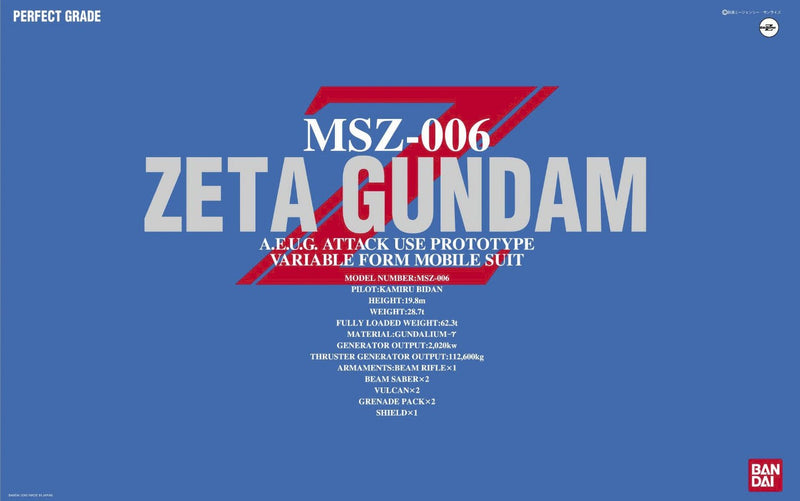 PG MSZ-006 Zeta Gundam 1/60