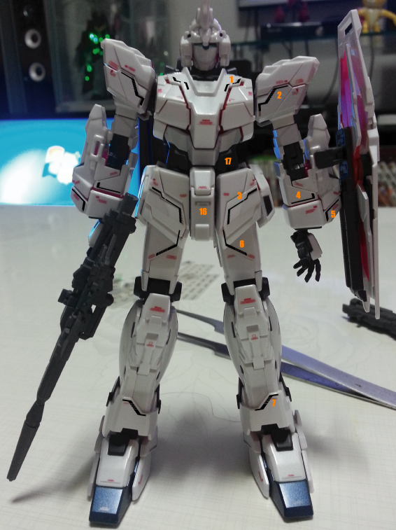 RG UNICORN WATER DECAL - gundam-store.dk