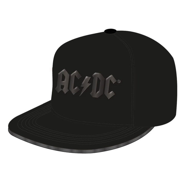 ACDC Snapback Cap Shiny Black Logo