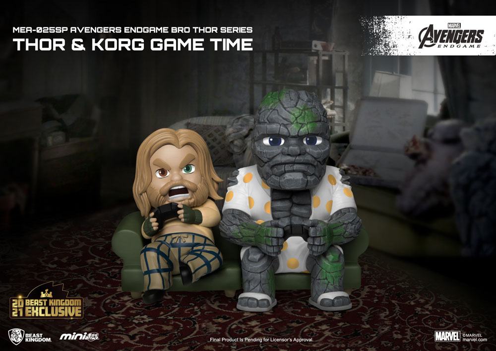 Avengers: Endgame Mini Egg Attack Figure Bro Thor & Korg Game Time heo EMEA Exclusive 8 cm