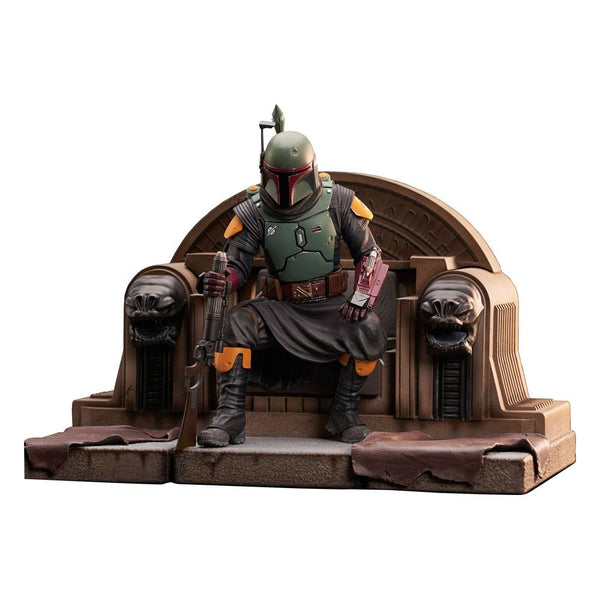 Star Wars: The Mandalorian Premier Collection 1/7 Boba Fett on Throne 24 cm - Damaged packaging