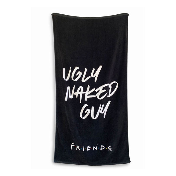 Friends Towel Ugly Naked Guy Black 150 x 75 cm