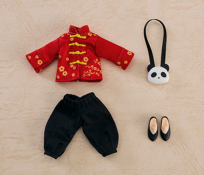 Original Character Parts for Nendoroid Doll Figures Outfit Set: Short Length Chinese Outfit (Red)