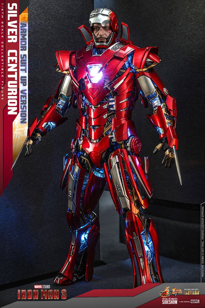 Iron Man 3 Movie Masterpiece Action Figure 1/6 Silver Centurion (Armor Suit Up Version) 32 cm