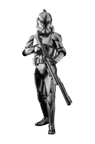 Star Wars Action Figure 1/6 Clone Trooper (Chrome Version) 2022 Convention Exclusive 30 cm