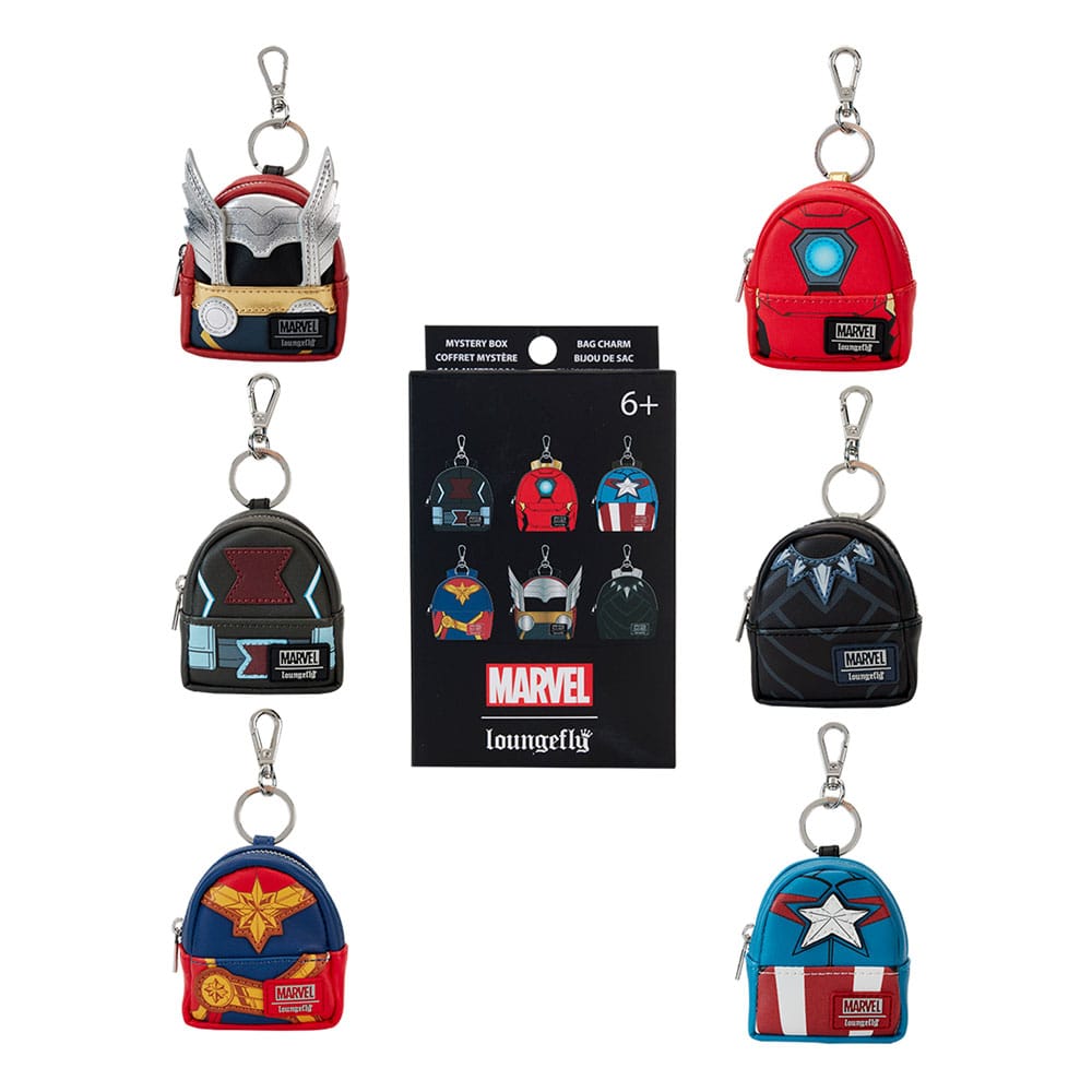 Marvel by Loungefly Keychains Avengers Mini Backpack Blind Box Assortment (12)