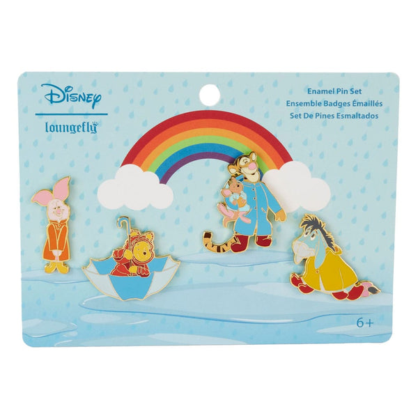 Disney by Loungefly Enamel Pins 4-Set Winnie the Pooh & Friends Rainy Day 4 cm