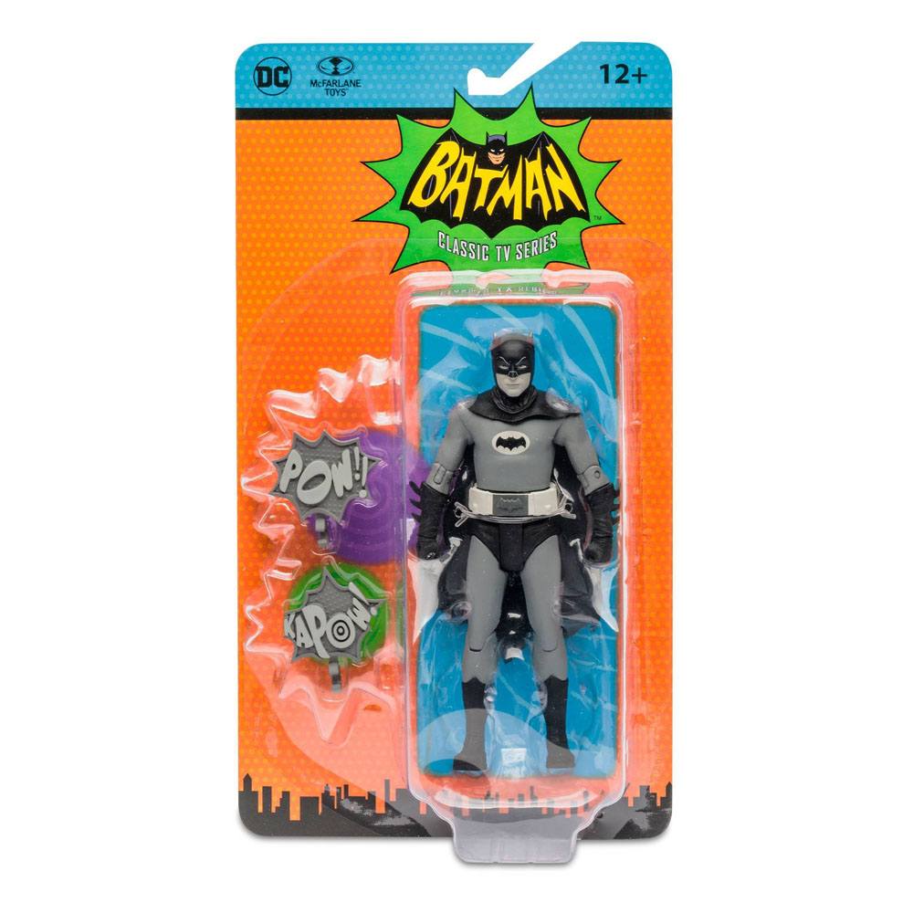 DC Retro Actionfigur Batman 66 Batman (Schwarz-Weiß-TV-Variante) 15 cm