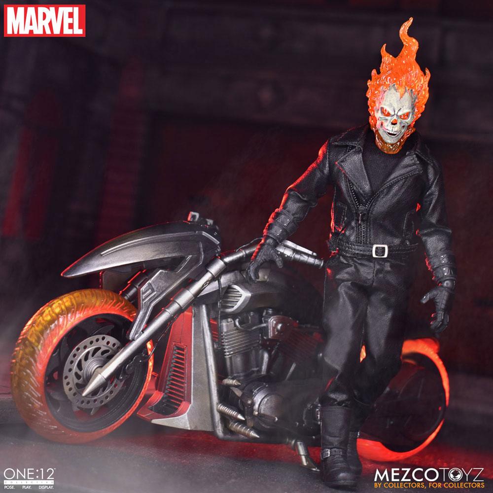 Ghost Rider Actionfigur und Fahrzeug mit Sound und Licht im Maßstab 1:12 Ghost Rider &amp; Hell Cycle