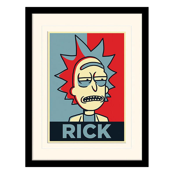Rick and Morty Collector Print Framed Poster Rick Campaign (white background)