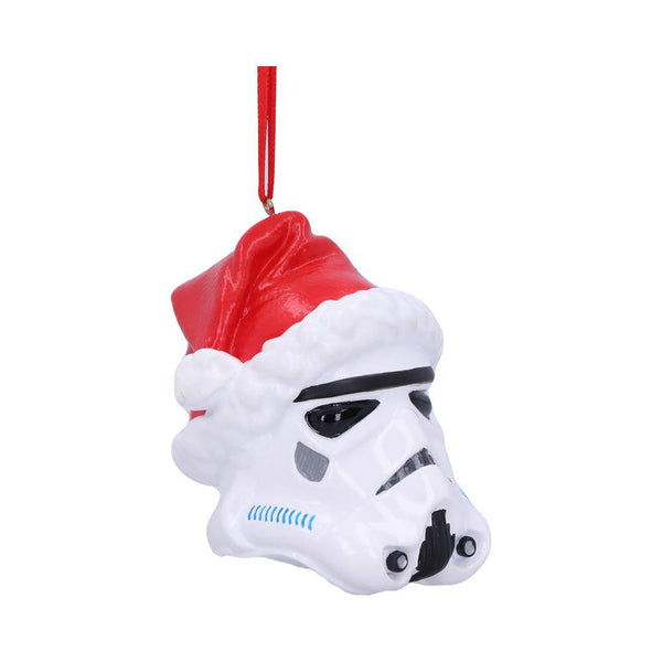 Original Stormtrooper Hanging Tree Ornament Santa Hat 8 cm