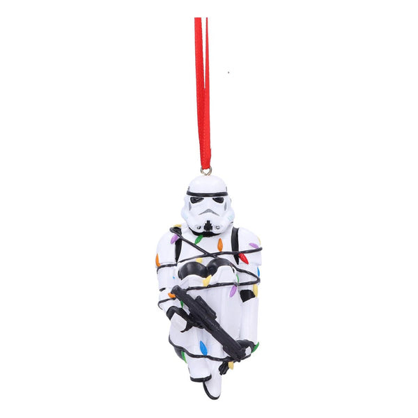 Original Stormtrooper Hanging Tree Ornament Stormtrooper In Fairy Lights 9 cm