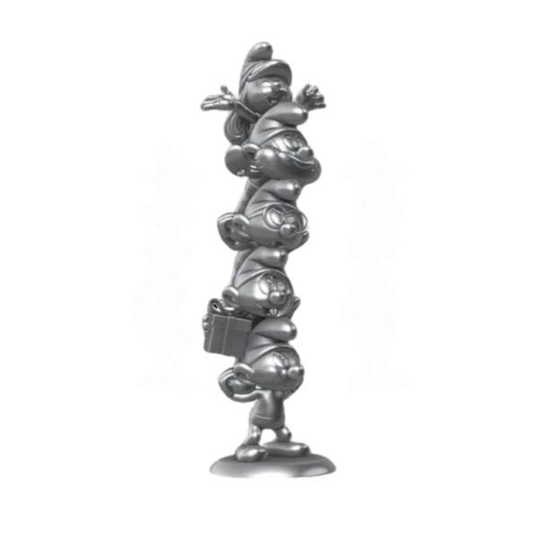 The Smurfs Resin Statue Smurfs Column Silver Limited Edition 50 cm