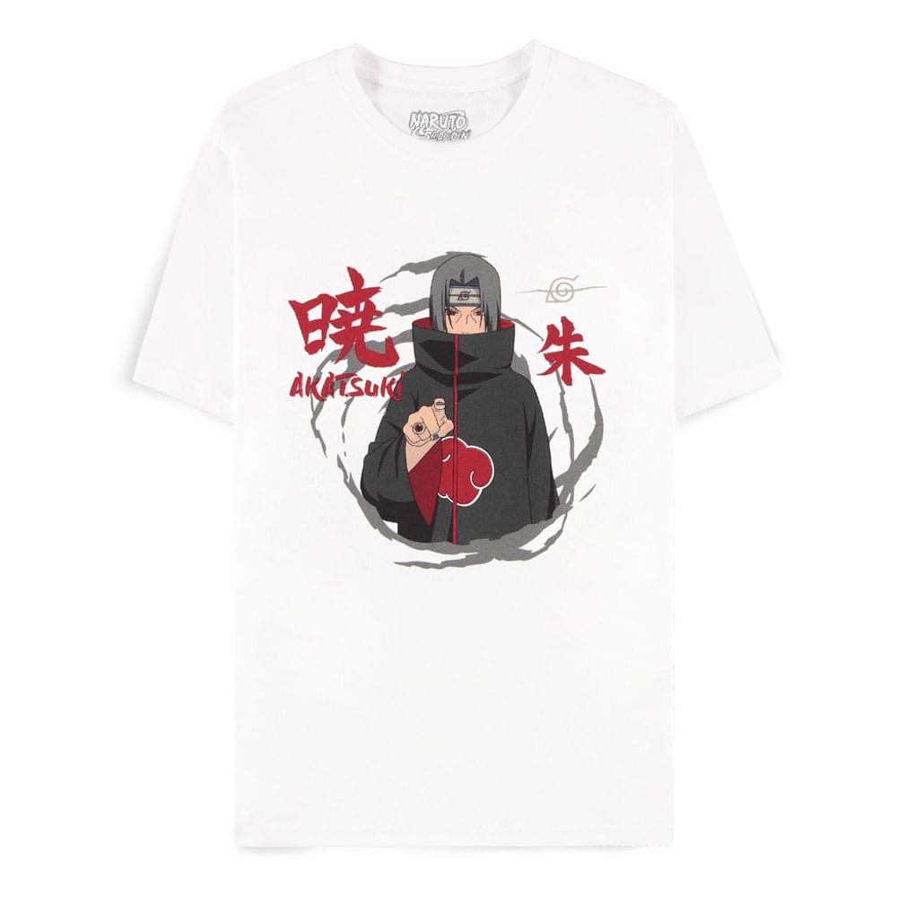 Naruto Shippuden T-Shirt Itachi Uchiha White Size L